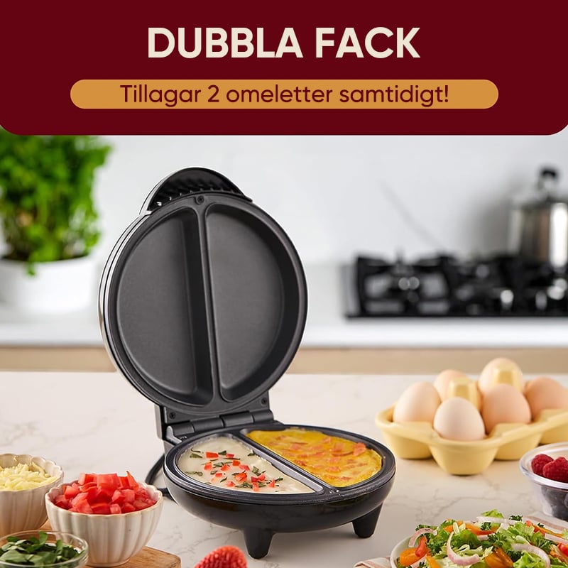 Elektrisk Omelettmaskin Med Dubbla Zoner