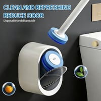 Disposable toilet brush with refills