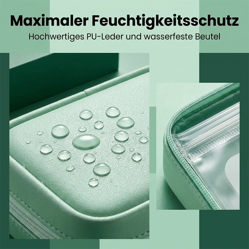 Premium wasserdichtes PU-Reisepillenorganizer-Set