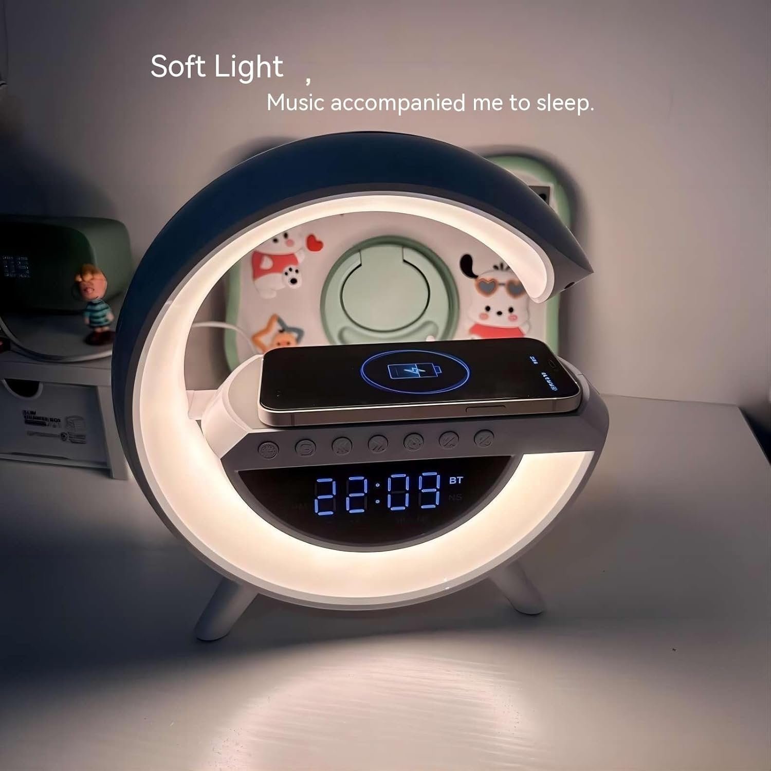 G-förmiger LED-Lautsprecher mit kabelloser Aufladung