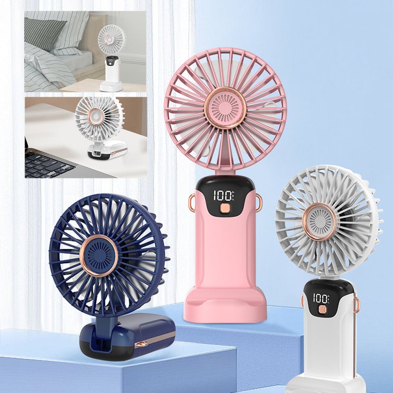 Portable fan with digital display