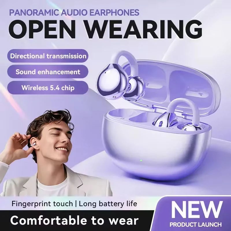 ✨AI Translation Open Ear Clip Bluetooth Headphone