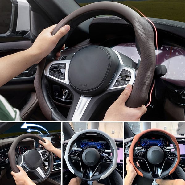 Leather Steering Wheel Cover
