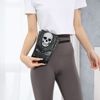 Punk Stil Totenkopf Mini Gürteltasche