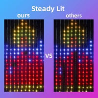 Color Waves LED-Lichtvorhänge mit Musiksynchronisation