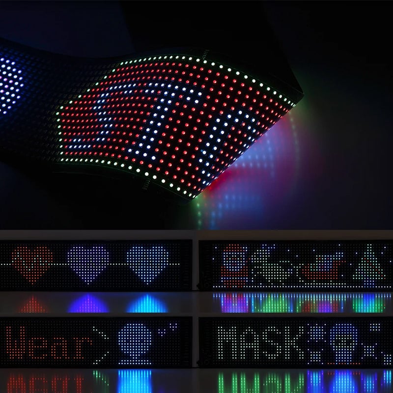 Ultradun flexibel Bluetooth LED-scherm