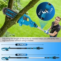SAKER® 22V 2-in-1 Cordless Pole Saw 7-inch and Pole Hedge Trimmer 16-inch