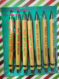 7pcs Bamboo Funny ballpoint Pens
