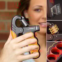 Adjustable electronic counting strength grip