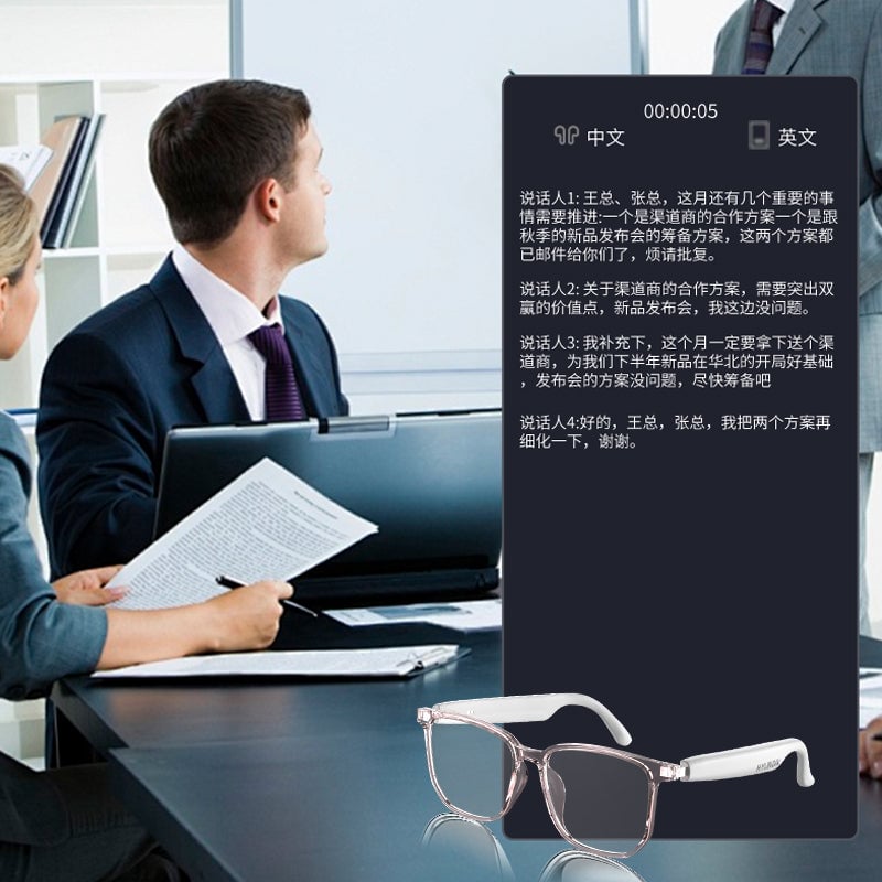 Smar simultaneous interpretation glasses and headphones