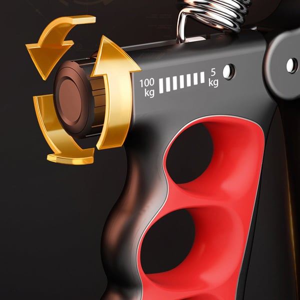 Adjustable electronic counting strength grip