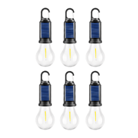 Waterproof LED USB Rechargeable Solar Camping Light Bulb with Hook