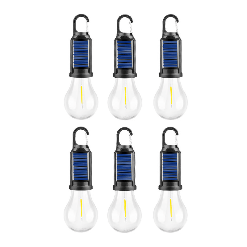 Waterproof LED USB Rechargeable Solar Camping Light Bulb with Hook