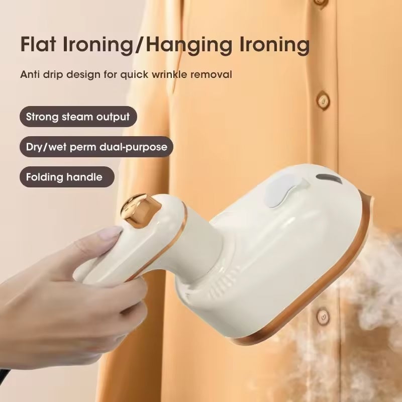 Portable Garment Steamer, Dual-Use Flat & Hanging Ironing Machine