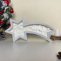 LED houten kerststerlicht