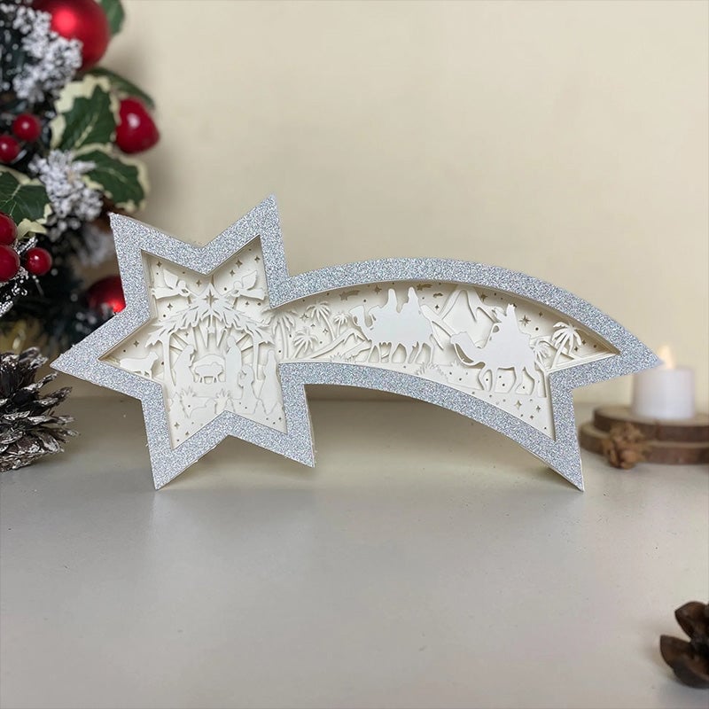 LED houten kerststerlicht