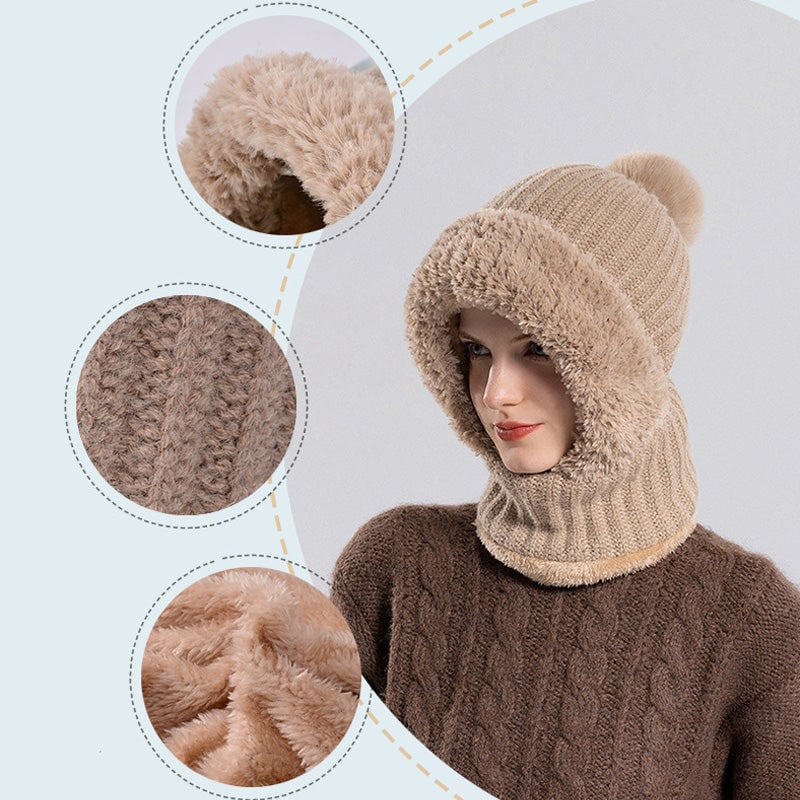 Damen-Strickmütze für Herbst und Winter