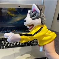 Kung Fu Husky Gants en peluche