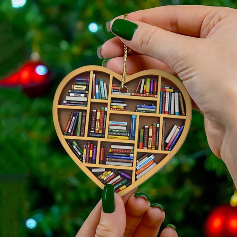 Christmas Cute Heart-shaped Bookshelf Decoration(Gift Package)