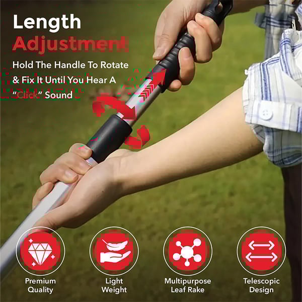 Adjustable Multi-Tine Steel Wire Rake