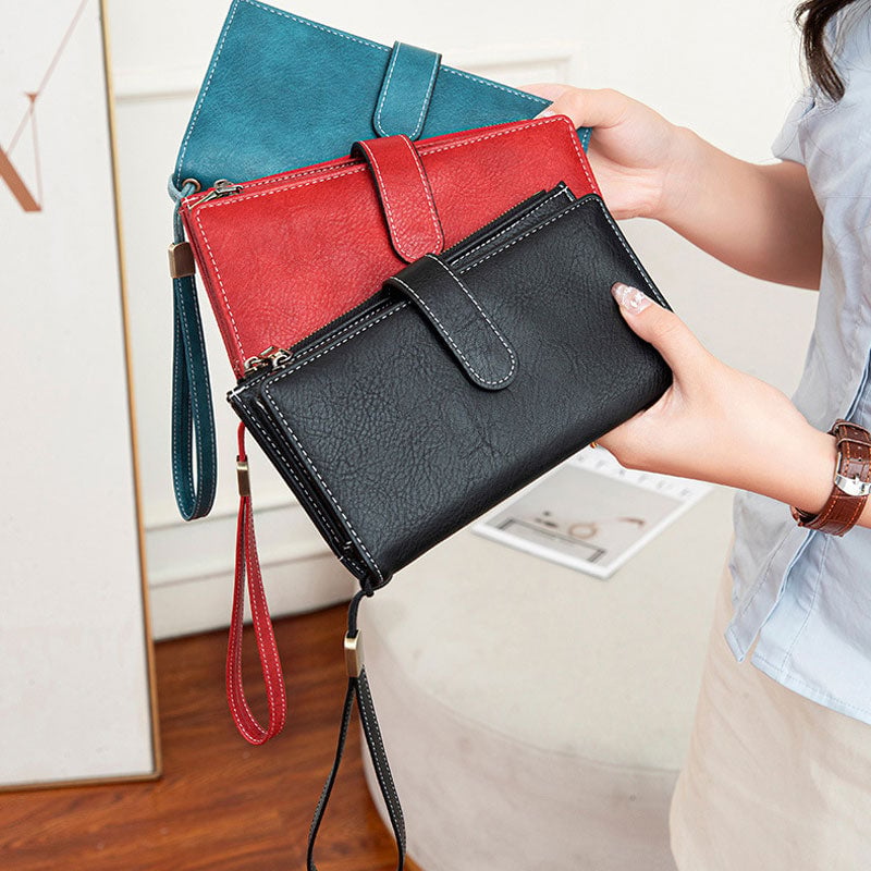 RFID Tri-fold Large Capacity Long Wallet