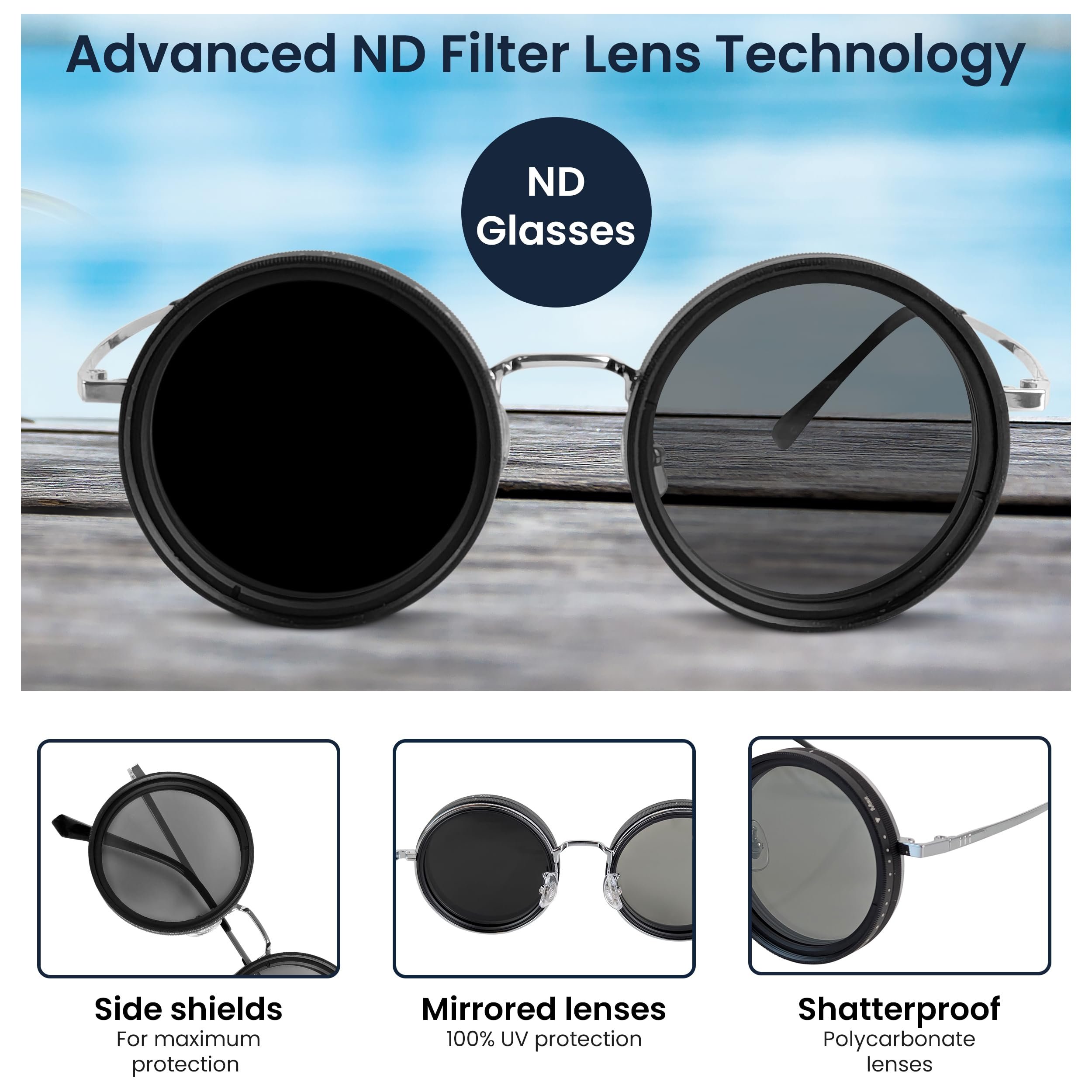 9 Levels Adjustable Sunglasses For Outdoors