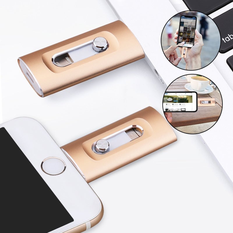 3-in-1 USB-Stick mit hoher Kapazität und Fingerabdruckschutz