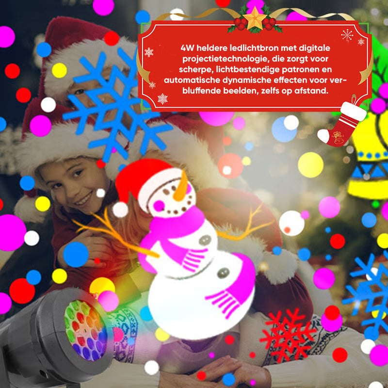 Kerstprojectiepatroonlamp