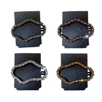 Rhinestone Bling Snap Hair Clip Barrettes (4 Stk)
