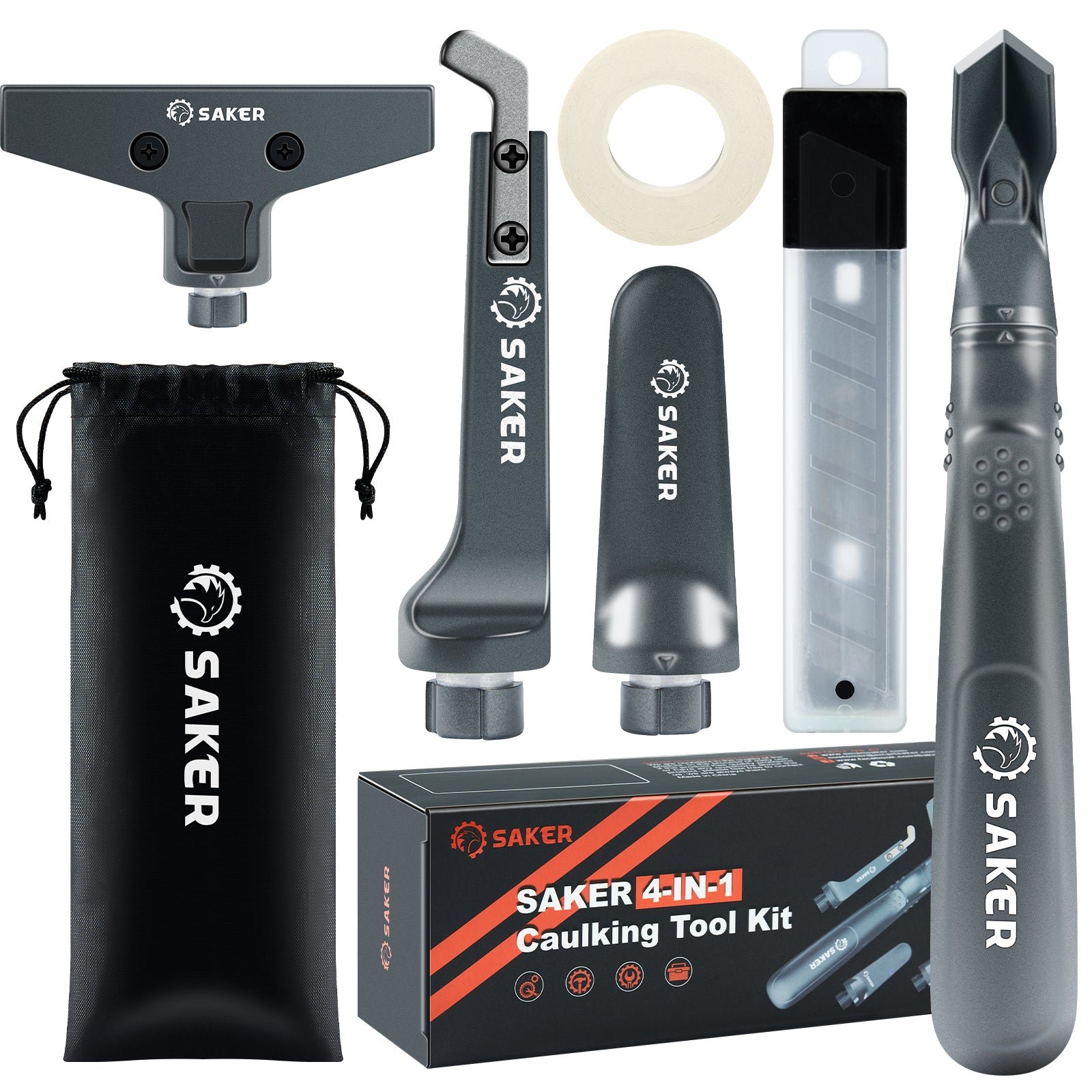 Sakerplus 4-in-1 Caulking Tool Kit