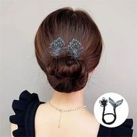 🌺Rhinestone Flower Hårklemme