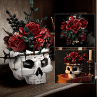 Skull and rose jigsaw puzzle