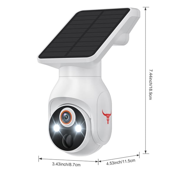 Solar powered color night vision camera