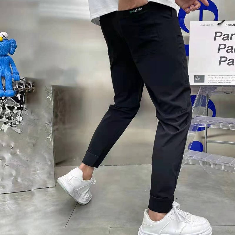 Strækbare Skinny fit Cargobukser med multilommer (Herre)