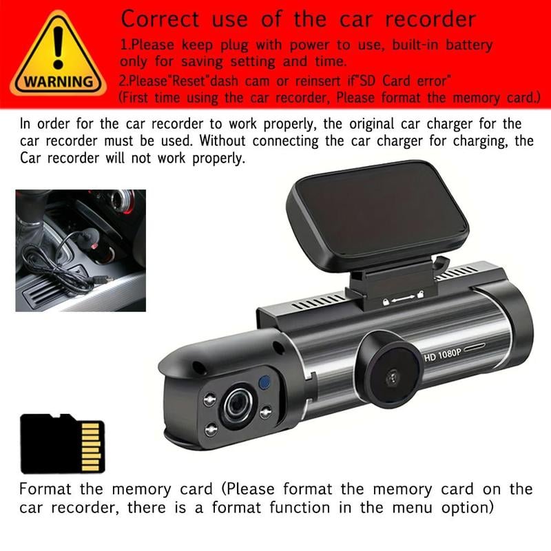 Front & Rear Dashcam-saker