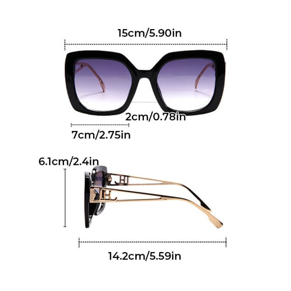 Unisex Vintage Trendy Large Frame Sunglasses