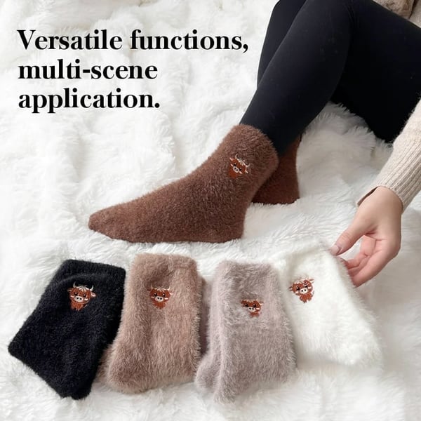 Cute Cow Slipper Socks