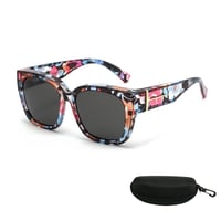 Polarized Square Sunglasses with Wrap-Around Design
