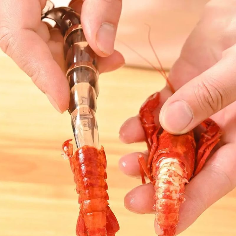 Gereedschap voor het pellen van garnalen