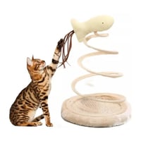 Simulation Mouse Plush Spiral Steel Wire Spring Disc Toy