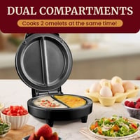 Dual-Zone Electric Omelette Maker