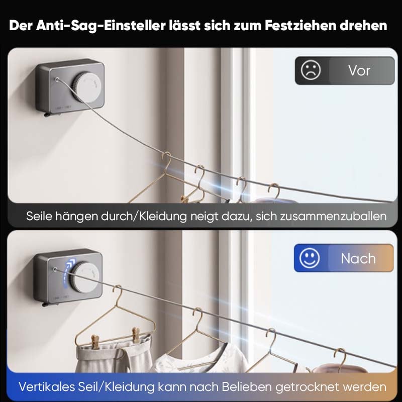 Bohrfreie Unsichtbare Verstellbare Wäscheleine