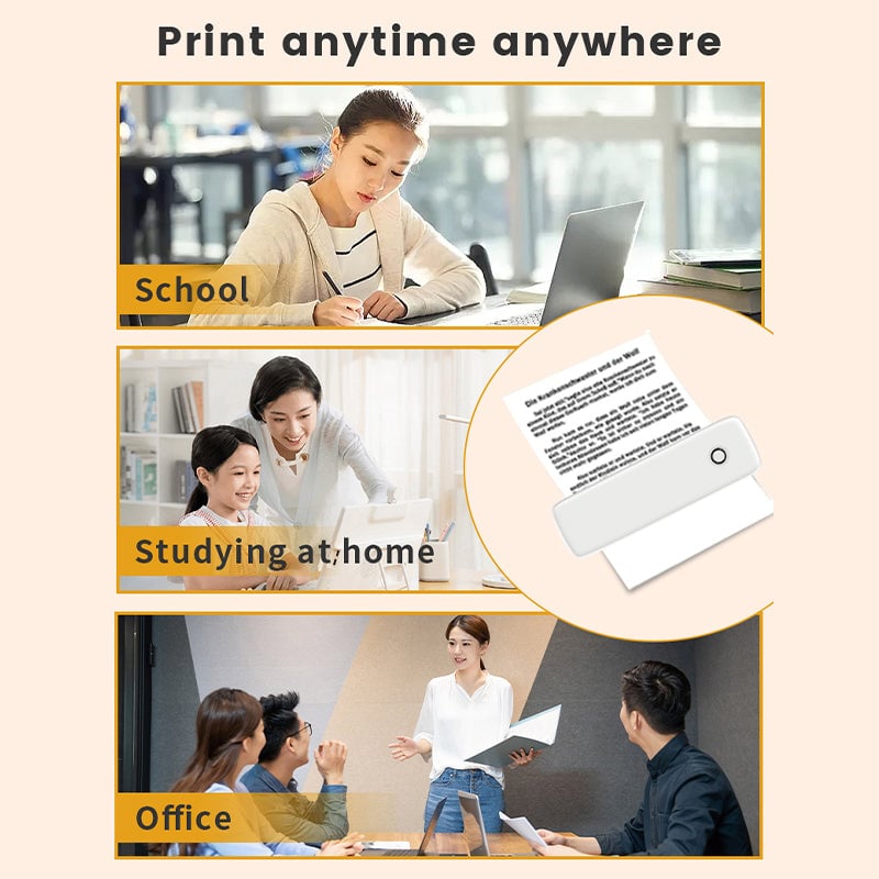 Portable Wireless Bluetooth Thermal Printer Free Shipping