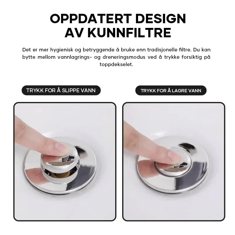 Gulvavløpsfilter i rustfritt stål