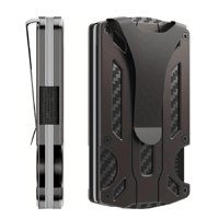 Slim Carbon Fiber Minimalist Wallet with RFID Blocking