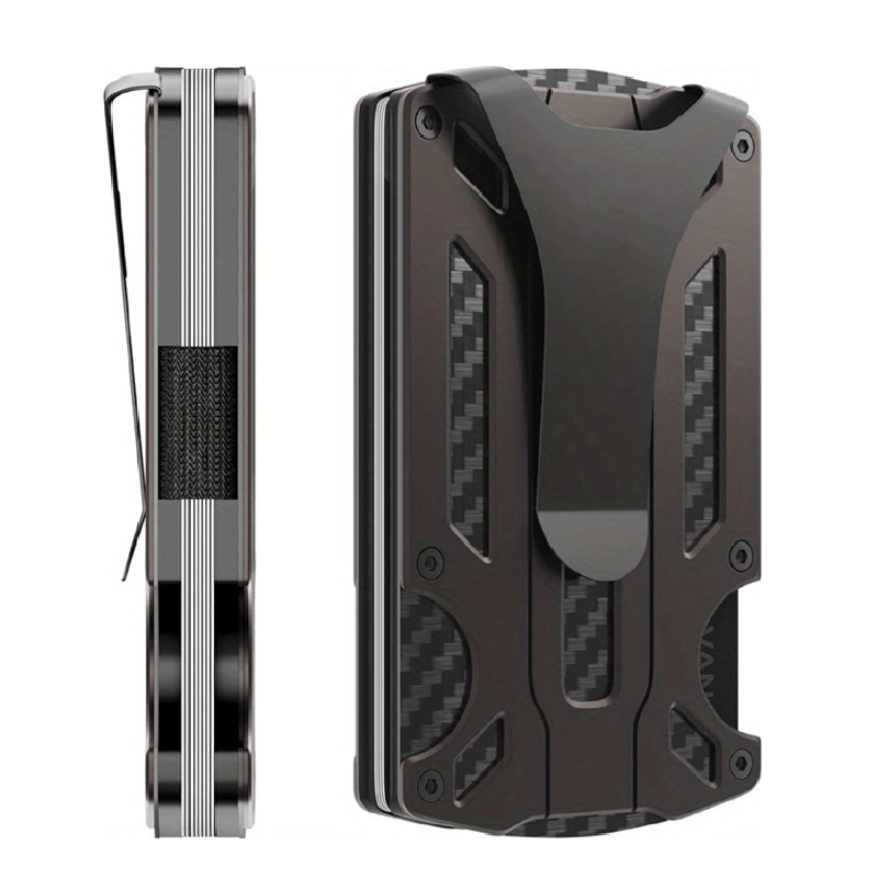 Slim Carbon Fiber Minimalist Wallet with RFID Blocking