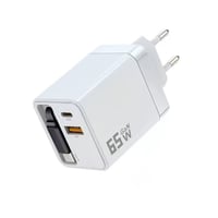 65 W GaN A+C Dual-Port-Schnellladeadapter mit einziehbarem Kabel