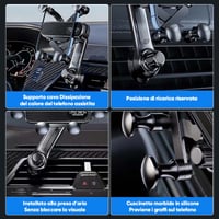 Supporto girevole per telefono da auto