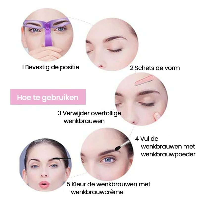 Wenkbrauwmal 8 verschillende stijlen