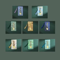 Retro oil painting hollow bookmark